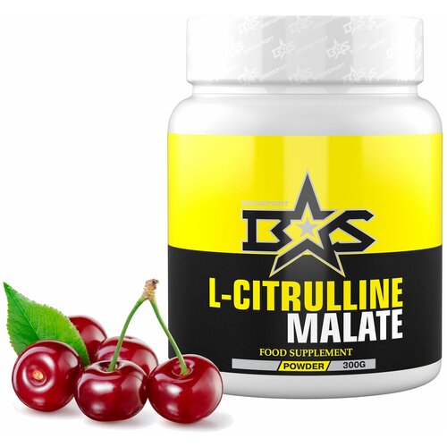 Л-Цитруллин малат Binasport L-Citrulline Malate 300 г со вкусом вишни л цитруллин малат binasport l citrulline malate 300 г с натуральным вкусом