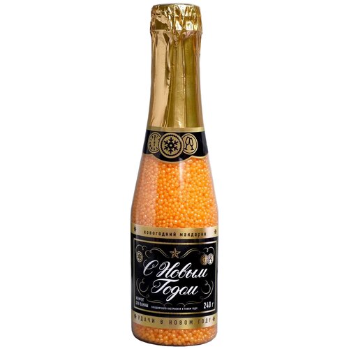 Купить Жемчуг во флаконе шампанское «С Новым годом», ванильное молоко 240 г, Чистое счастье