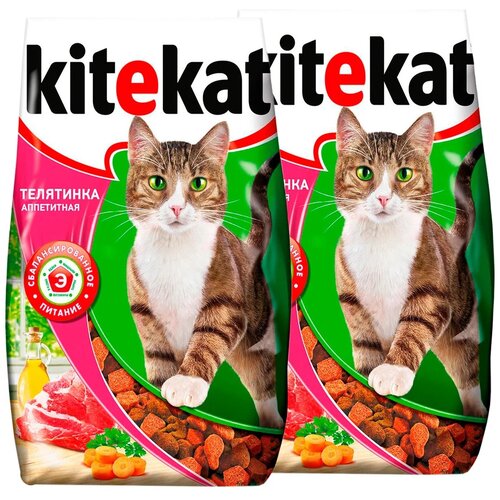 Сухой корм для кошек Kitekat телятина 2 шт. х 15 кг