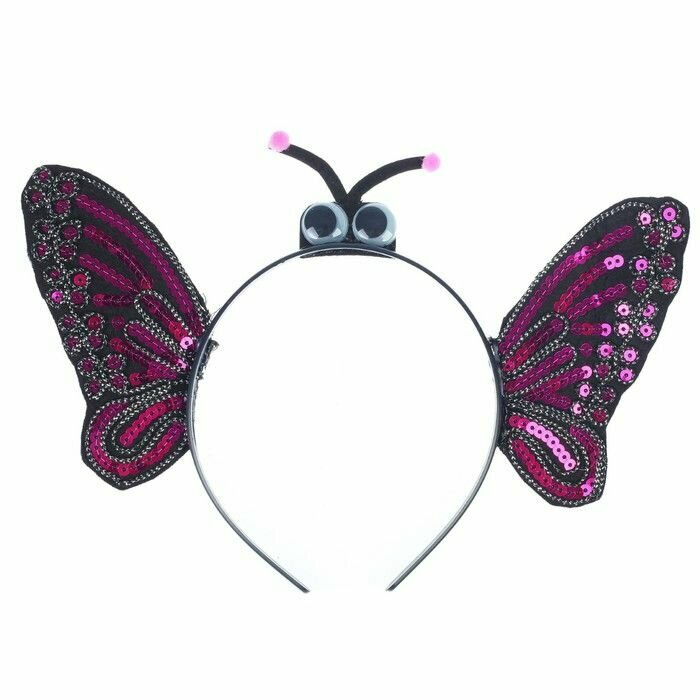 Карнавальный ободок «Бабочка», цвета микс