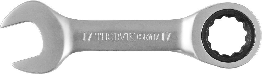 Ключ комбинированный трещоточный короткий 17 х 17 Thorvik