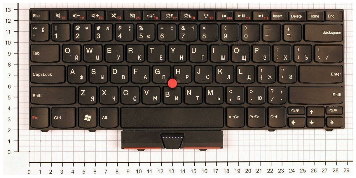Клавиатура для ноутбука Lenovo 60Y9531 русская черная с рамкой и стиком