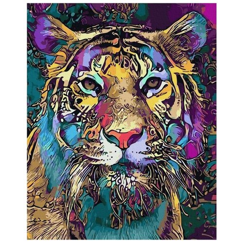 Картина по номерам Взгляд тигра, 40x50 см, ВанГогВоМне картина по номерам взгляд тигра 40x50 см