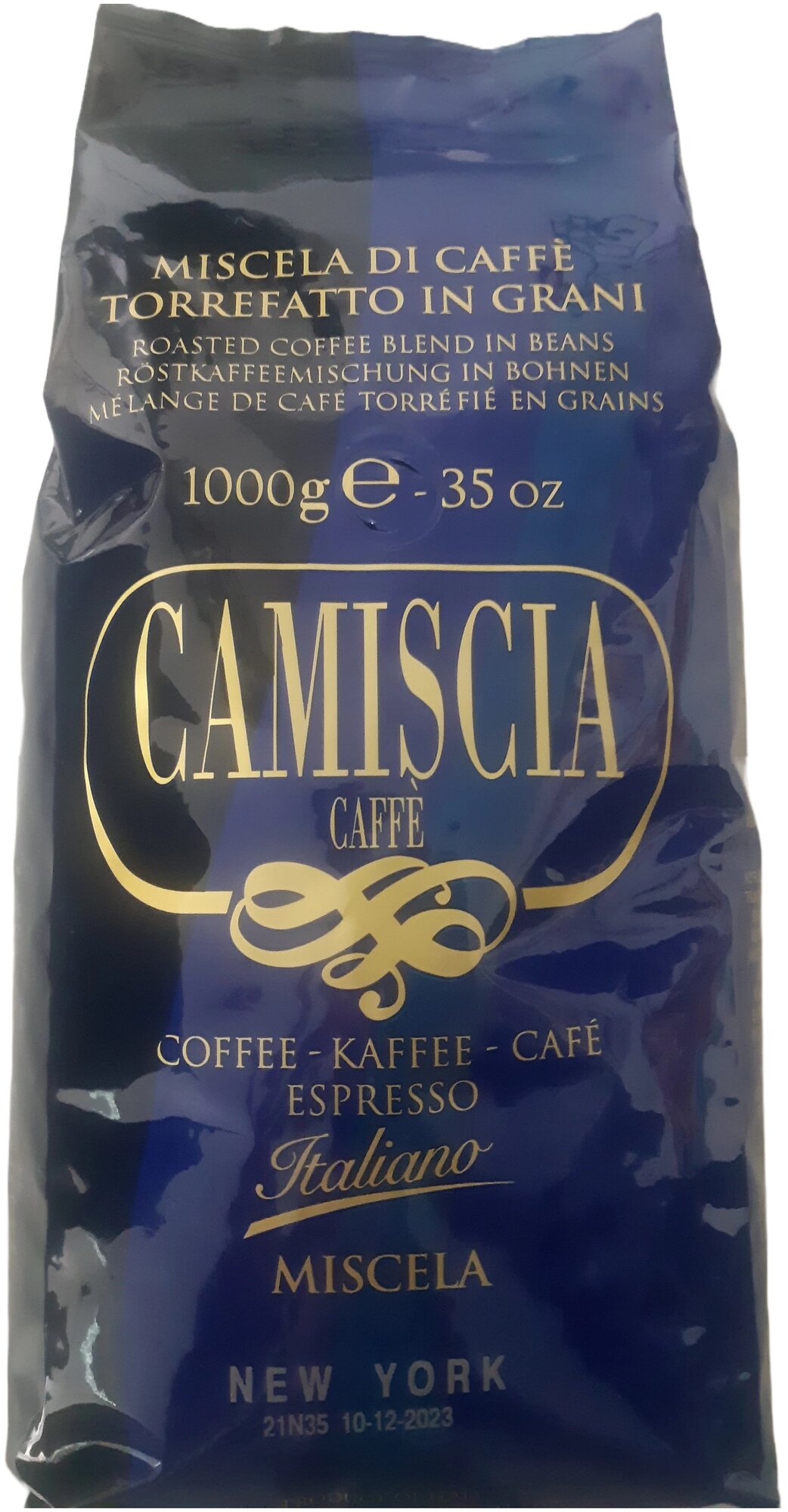 Кофе в зёрнах CAMISCIA NEW YORK, 1 кг, Италия - фотография № 1