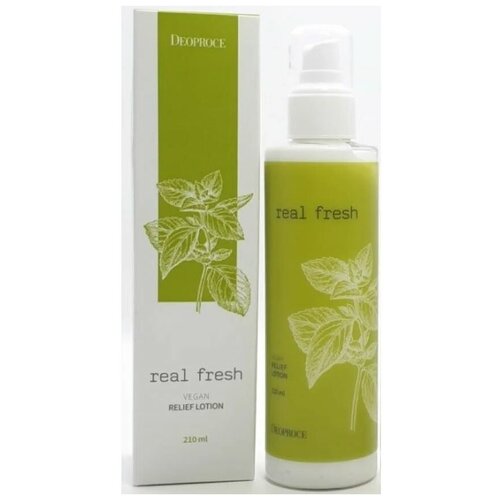 Освежающий увлажняющий лосьон Deoproce Real Fresh Vegan Relief Lotion набор косметики для лица увлажняющий deoproce real fresh vegan mini kit 80 мл