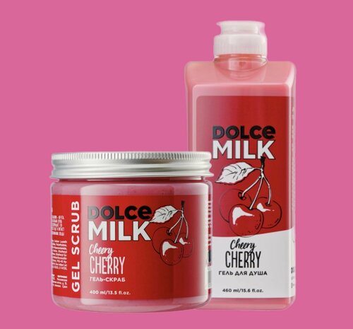 DOLCE MILK Сочная черешня/гель для душа 460мл/ скраб для тела 400мл