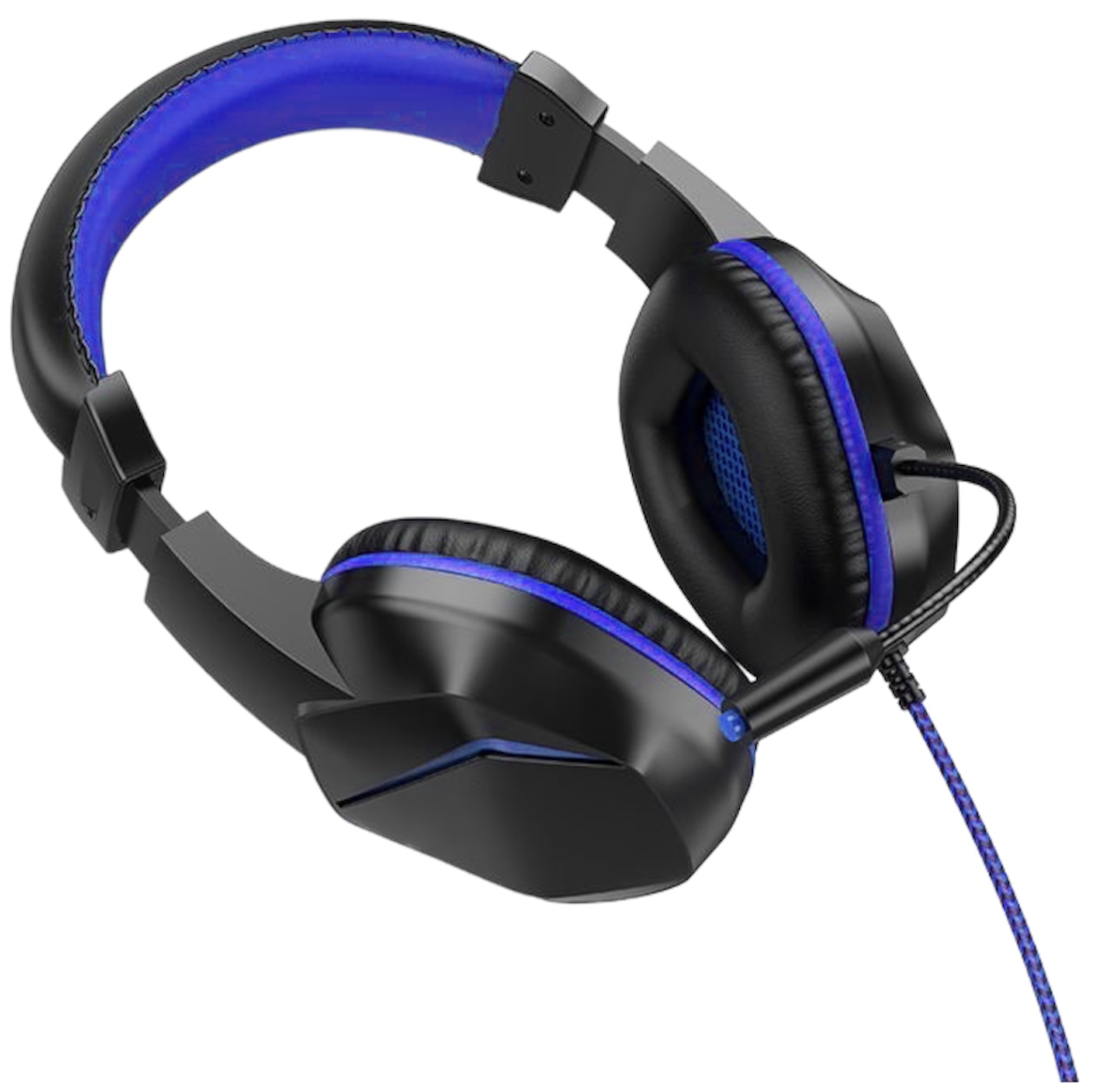 Игровые полноразмерные наушники Gaming Headphones B0104 / Черно-синие / Компьютерная гарнитура / Наушники для компьютера / Для игр