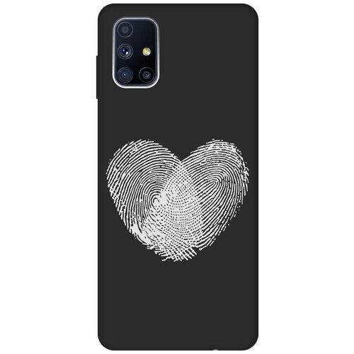 Матовый чехол Lovely Fingerprints W для Samsung Galaxy M51 / Самсунг М51 с 3D эффектом черный матовый чехол locked w для samsung galaxy m51 самсунг м51 с 3d эффектом черный