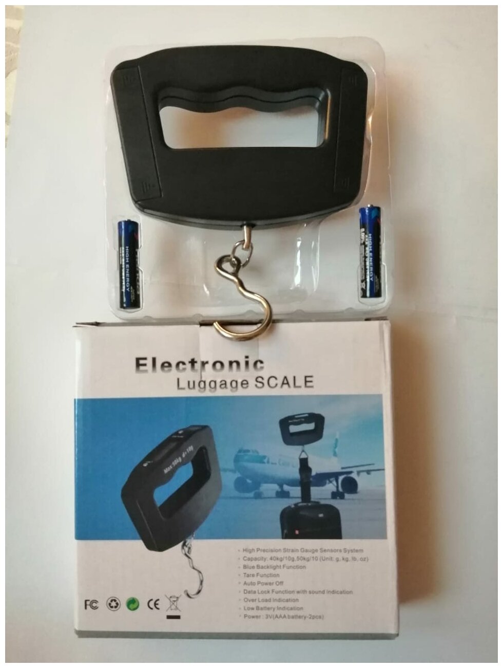 Ручные Электронные Весы для багажа Electronic Luggage SCALE Черные - фотография № 7