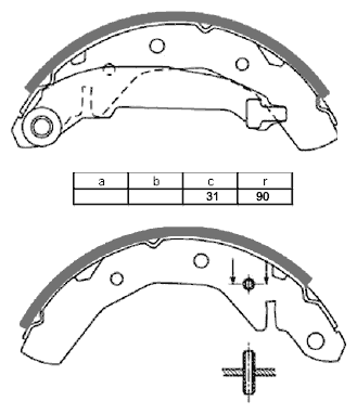 Колодки барабанные allied nippon ABS1002