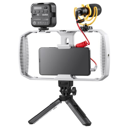 Комплект оборудования Godox VK1-AX для смартфона миништатив микрофон осветитель клетка 1689000₽