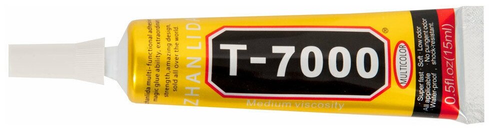 Клей герметик для проклейки тачскринов Zhanlida T-7000, черный, 15 мл