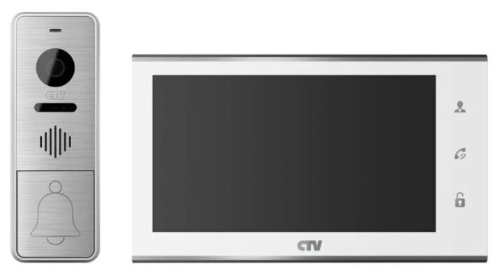Комплект цветного видеодомофона CTV, цвет Белый (CTV-DP4705AHD W)