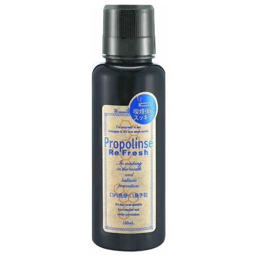 Ополаскиватель полости рта PIERAS «Propolinse ReFresh» с индикацией загрязнения, для курильщиков, спиртовой, вкус Экстра мята, 150 мл