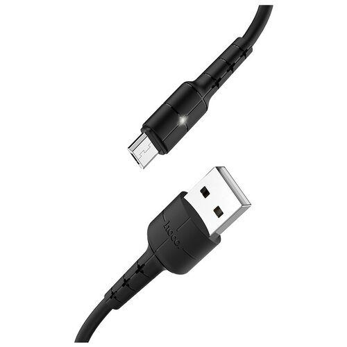 Кабель USB HOCO X30 Star для Micro USB, 2.0 A, длина 1.2 м, черный usb charging port charger dock connector flex cable for sony xperia x xa xa1 xa2 xa3 1 2 3 plus ultra compact premium