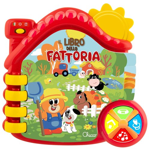 Интерактивная развивающая игрушка Chicco Игрушка-книжка Ферма, разноцветный