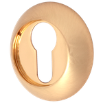 Накладка дверная круглая под цилиндр Valley Матовое золото/золото (2 шт) - изображение