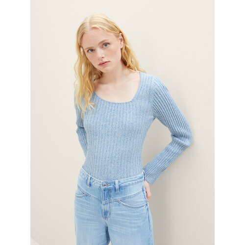 фото Пуловер tom tailor, размер s, синий, голубой