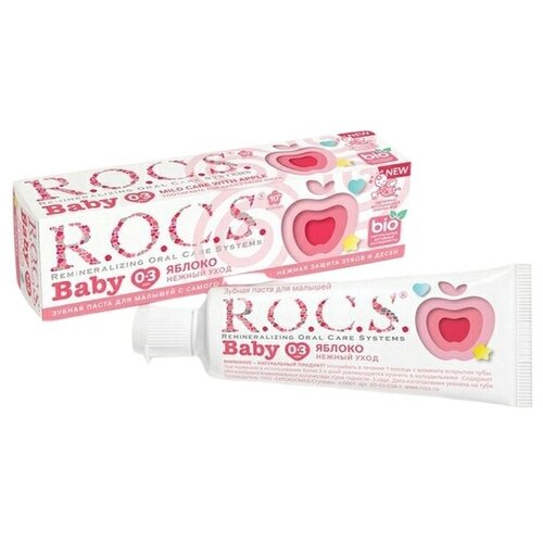 Зубная паста детская R. O. C. S. Baby Нежный уход яблоко с 0 до 3 лет 45 г (1 шт)