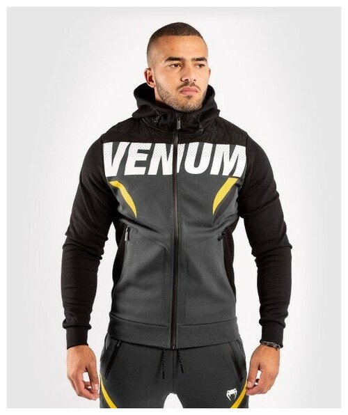 Толстовка Venum ONE FC Impact Grey/Yellow S