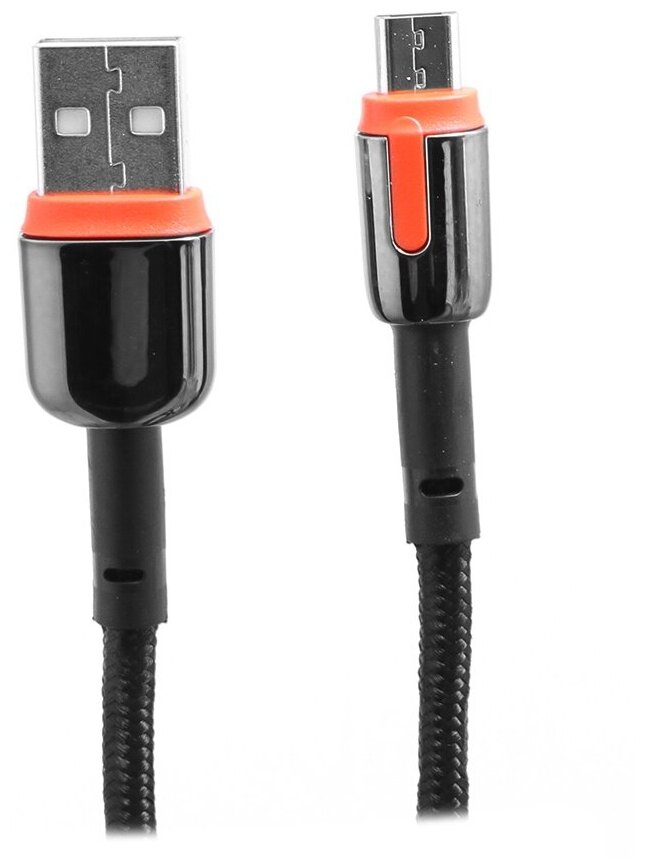 Аксессуар Ldnio LS591 USB - MicroUSB 2.4A 1m Black-Orange LD_C3818