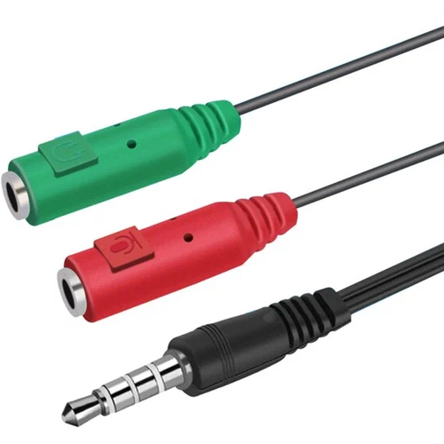 Разветвитель mini Jack 3.5 - 2 x mini Jack 3.5 , 0.2 м, черный