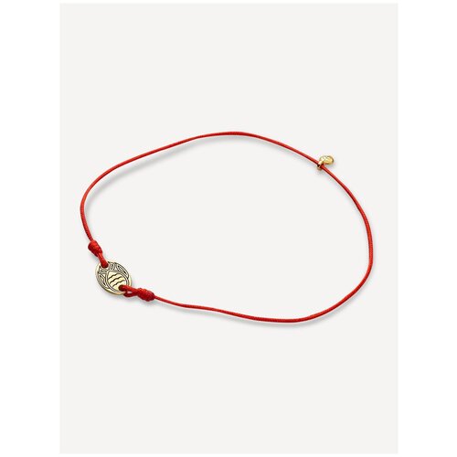 Красная нить браслет на руку женский с серебряной подвеской 