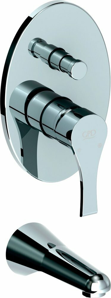 Смеситель для ванны с душем GPD Atros MAB65 С внутренней частью