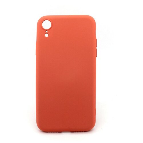Чехол soft-touch для Apple Iphone ХR, с защитой камеры и подкладкой из микрофибры, оранжевый чехол soft touch для apple iphone 8 с защитой камеры и подкладкой из микрофибры темная лаванда