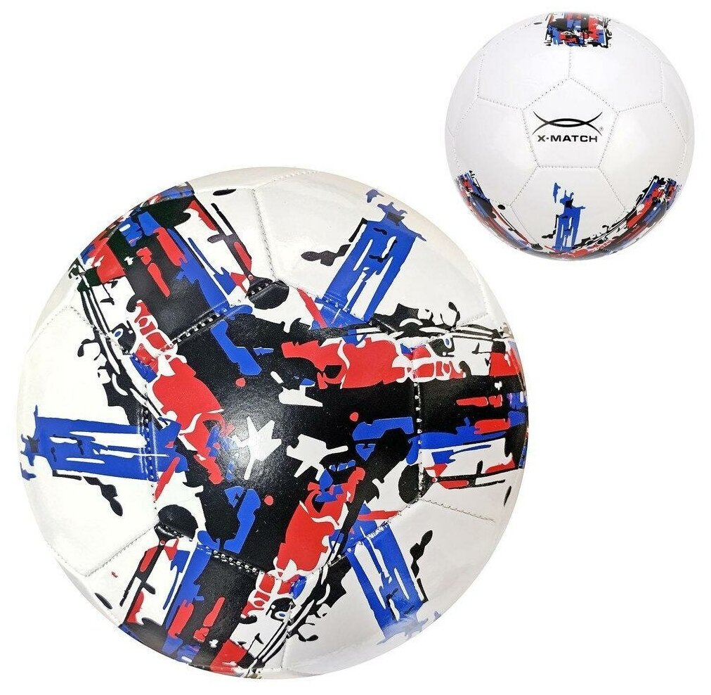 Мяч футбольный X-Match 410 г размер 5 абстракция 56464