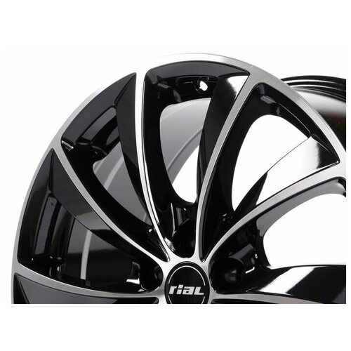 Литые колесные диски Rial Lugano 8x18 5x112 ET35 D66.5 Diamont Black Front Polished (LU80835M33-1)