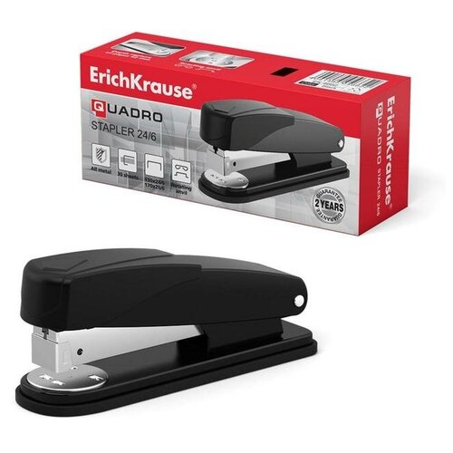 ErichKrause Степлер №24-26/6 30л Erich Krause Quadro Half-strip, черный 4662