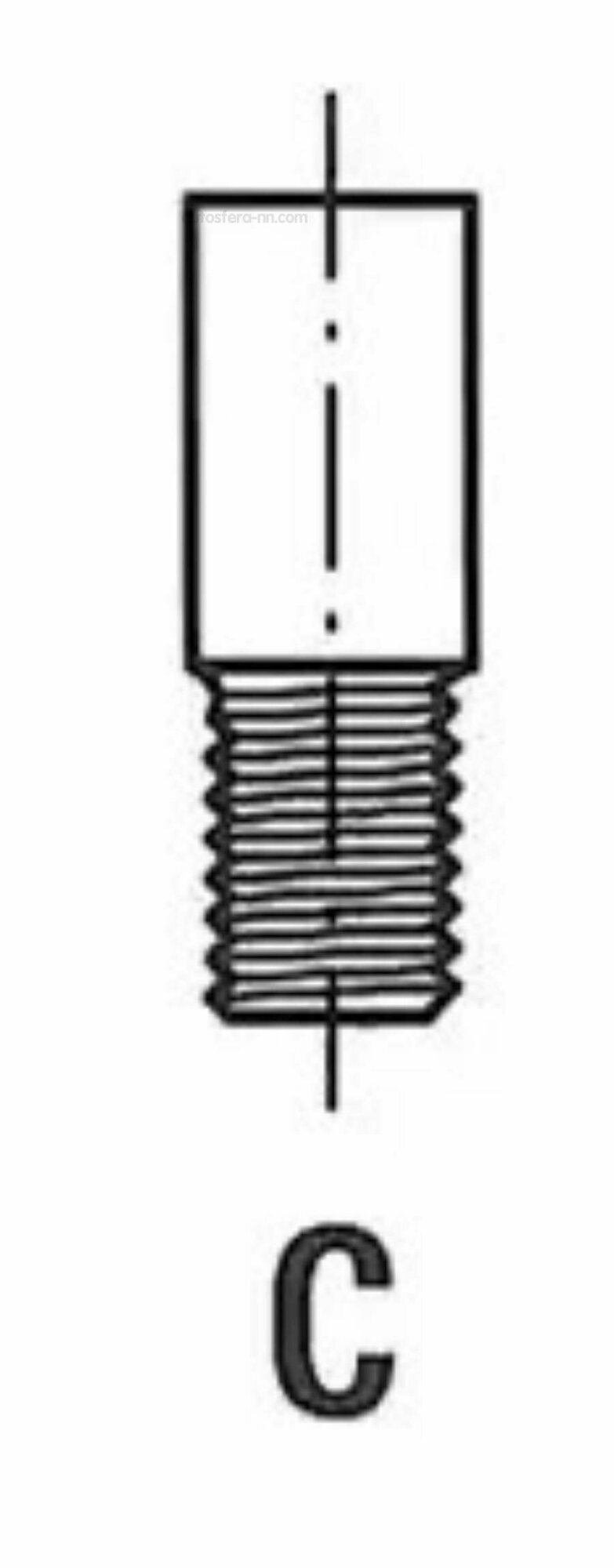 Клапан двигателя MB 2.4D OM616 78. 3.0D OM617 78 34.2x10x131 EX FRECCIA R3634/BMCR - фотография № 2