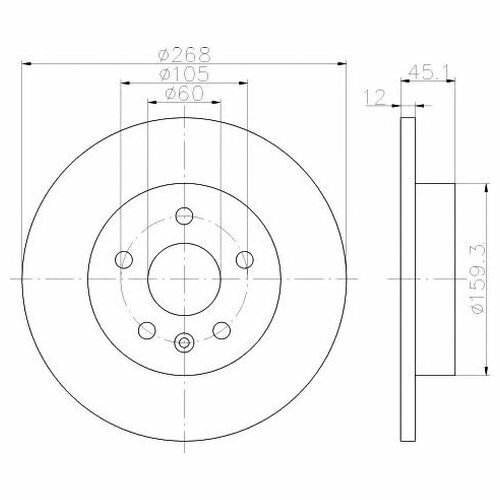 BEHR-HELLA 8DD355116581 Диск тормозной 2шт