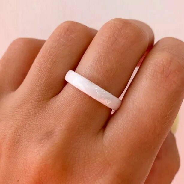Кольцо обручальное, размер 18, белый — фото 1