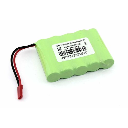 Аккумулятор Ni-Mh 6V 2400 mAh AA Flatpack разъем JST батарейка литиевая lisun er14505 3 6v 2400 mah формат aa ls 6