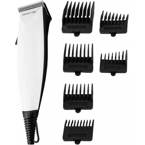 Машинка для стрижки Galaxy Line GL 4106 белыйчерный 12Вт насадок в компл6шт 119000₽