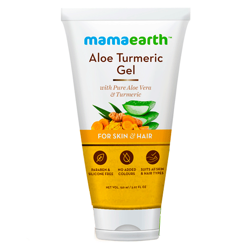 Гель Алое Куркума для кожи и волос, Aloe Turmeric Gel 150 мл. MamaEarth