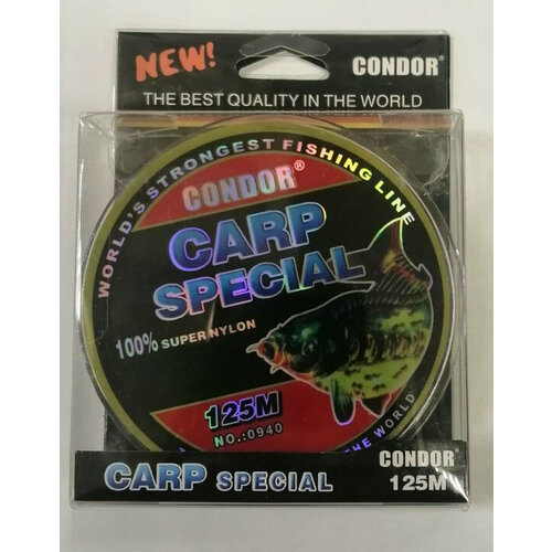 фото Леска монофильная condor carp special d-0,18 мм, l-125 м, разрывная нагрузка 4,90 кг 10 шт