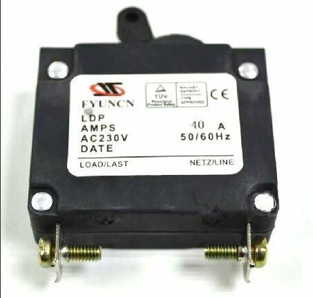 фото Автомат / Выключатель / Переключатель 40A 230V для бензогенератора / электростанции 2-3,5 кВт