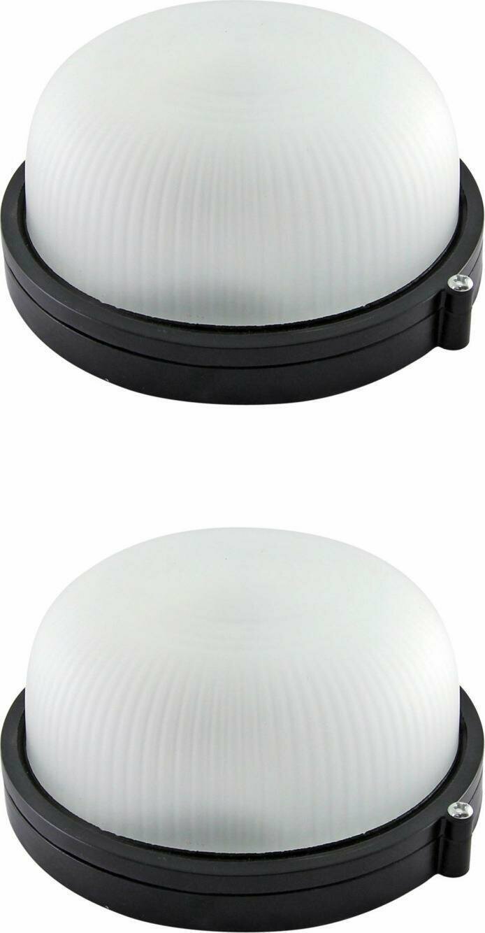 Светильник TDM НПБ1301 60W IP54 круг черный (комплект из 2 шт)