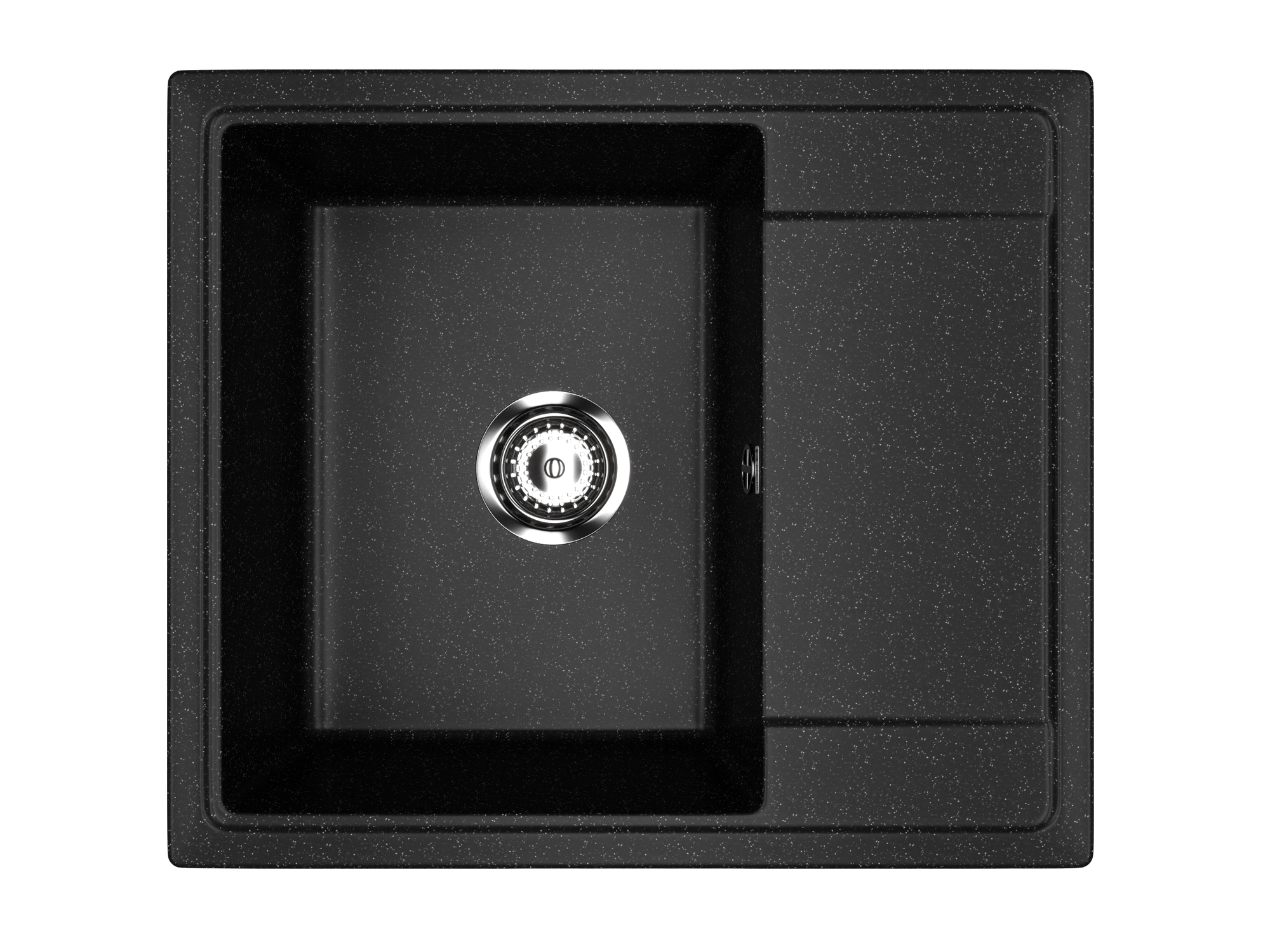 Кухонная мойка Practik PR-M-575-004 (без сифона), черный оникс - фотография № 1