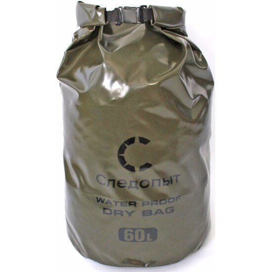 Гермомешок СЛЕДОПЫТ Dry Bag, водонепроницаемый, хаки, 60л