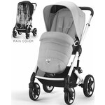 Cybex Talos S LUX (Lava Grey на шасси Silver с дождевиком 2023) - изображение