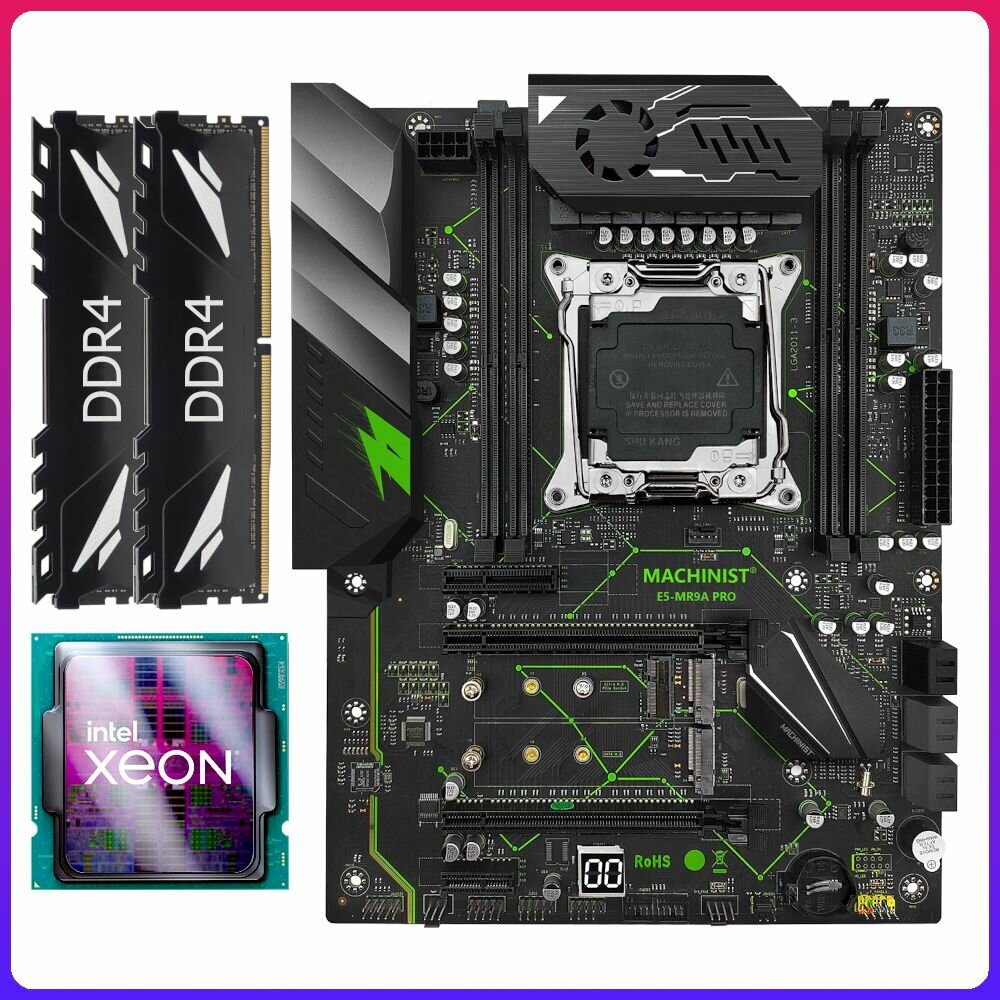 Комплект 2011-3 Machinist X99 MR9A PRO + E5-2660 v3 + DDR4 16Gb