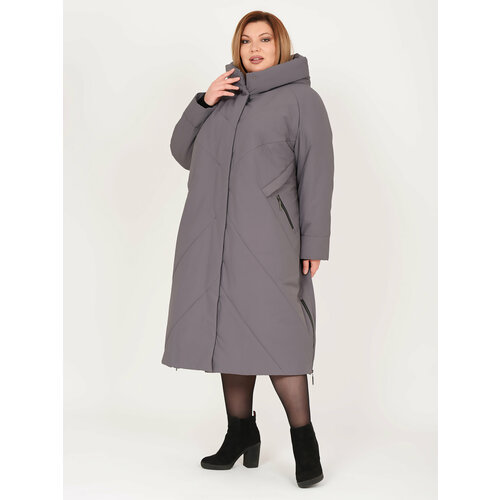 фото Куртка karmelstyle, размер 66, серебряный