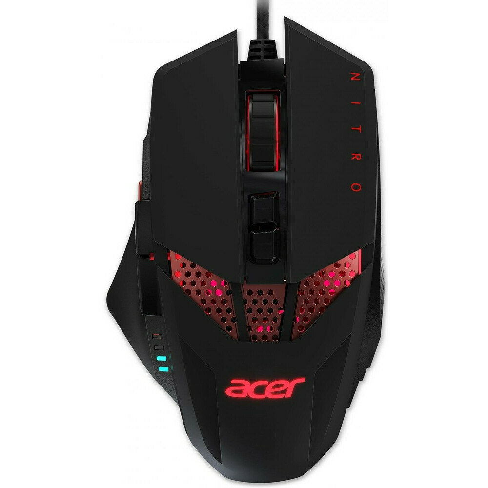 Мышь Acer Nitro NMW120, игровая, оптическая, проводная, USB, черный и красный [gp.mce11.01r] - фото №11