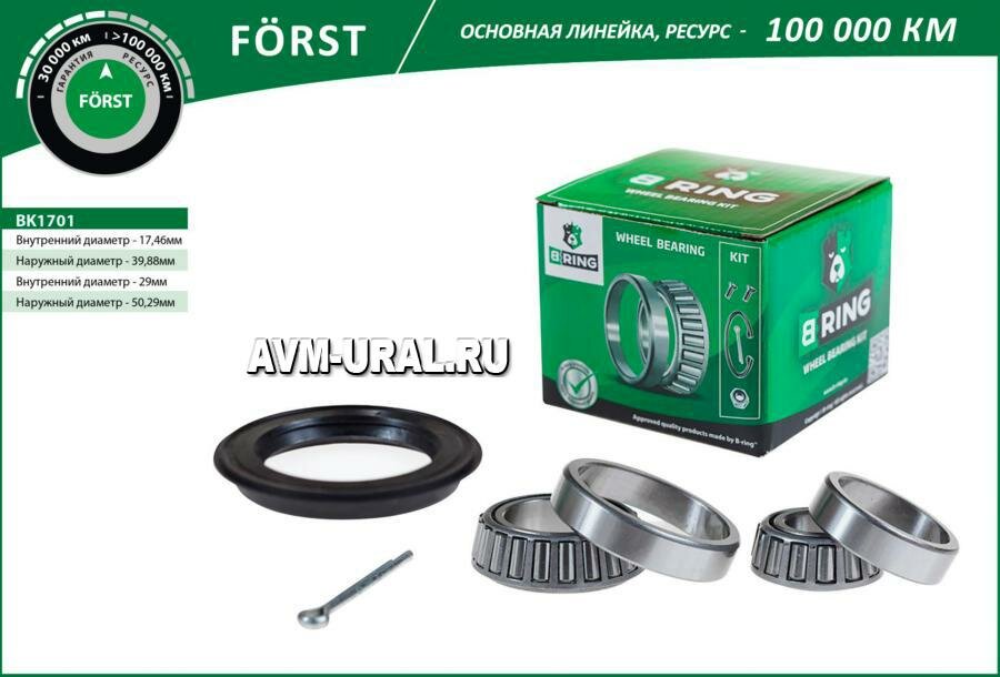 BRING BK1701 Подшипник ступицы задней FORST