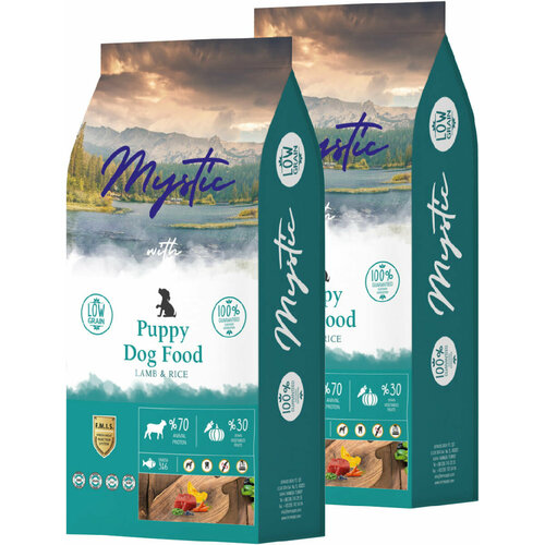 MYSTIC PUPPY LAMB & RICE для щенков всех пород с ягненком и рисом (2,5 + 2,5 кг) mystic puppy dog food lamb