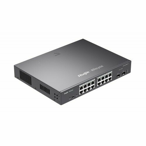 Ruijie Reyee 16-Port Gigabit Smart Switch, 16 Gigabit RJ45 Ports,19-inch Rack-mountable Steel Case